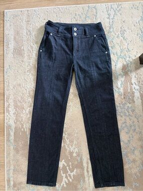 Anthropologie Dark Indigo Straight-Leg Jeans